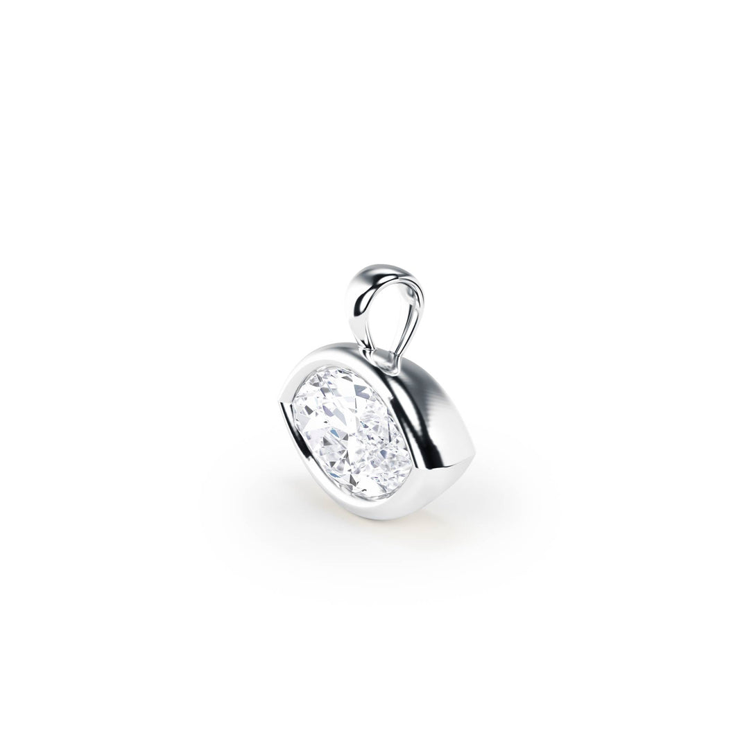 Celeste East - West Bezel Marquise Diamond Pendant - P1115 in Necklace by 18 KARATS INC.