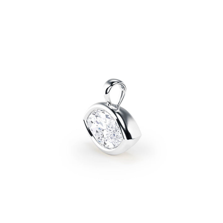 Celeste East - West Bezel Marquise Diamond Pendant - P1115 in Necklace by 18 KARATS INC.