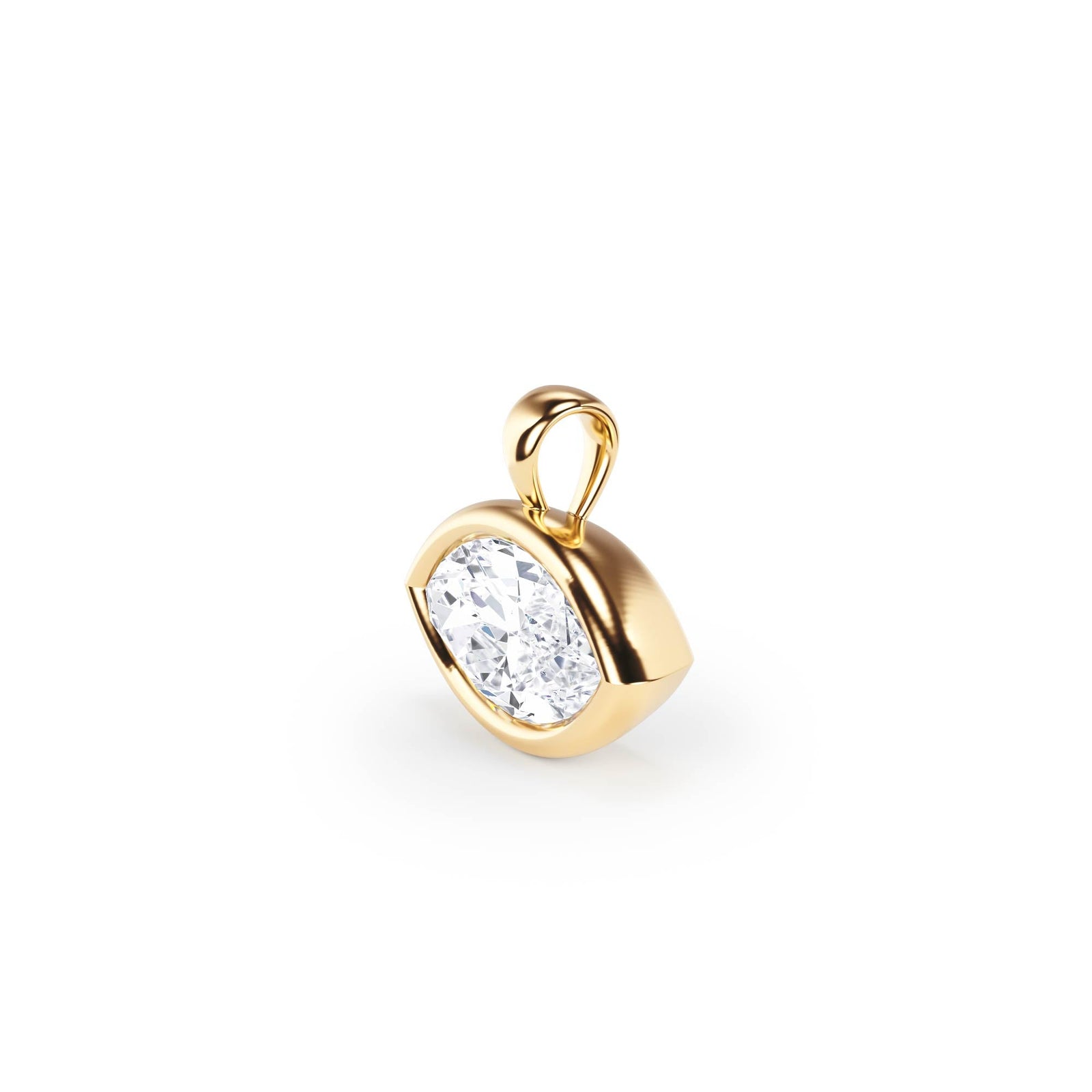 Celeste East - West Bezel Marquise Diamond Pendant - P1115 in Necklace by 18 KARATS INC.