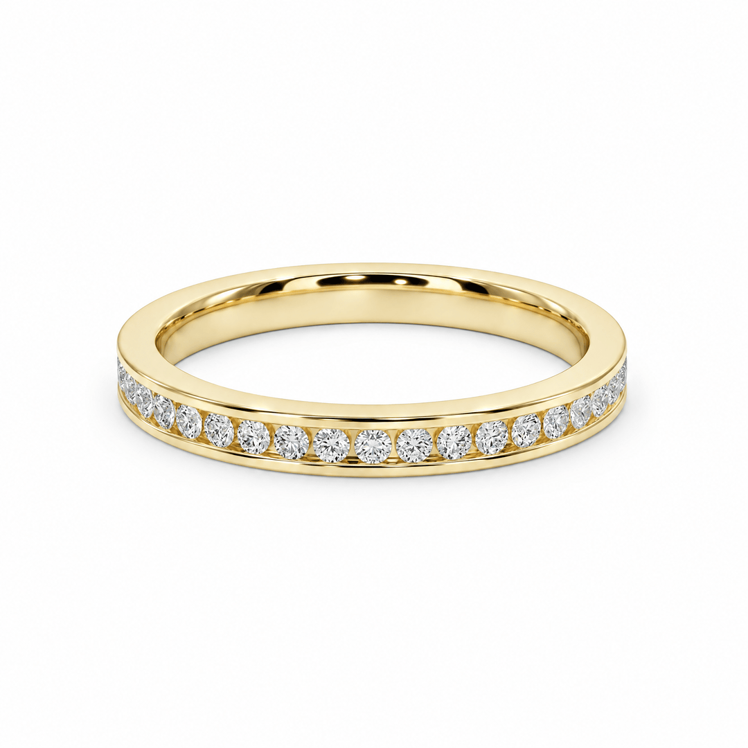 Channel Round 0.30 ctw Diamond Wedding Band in Wedding Bands by 18 KARATS INC.