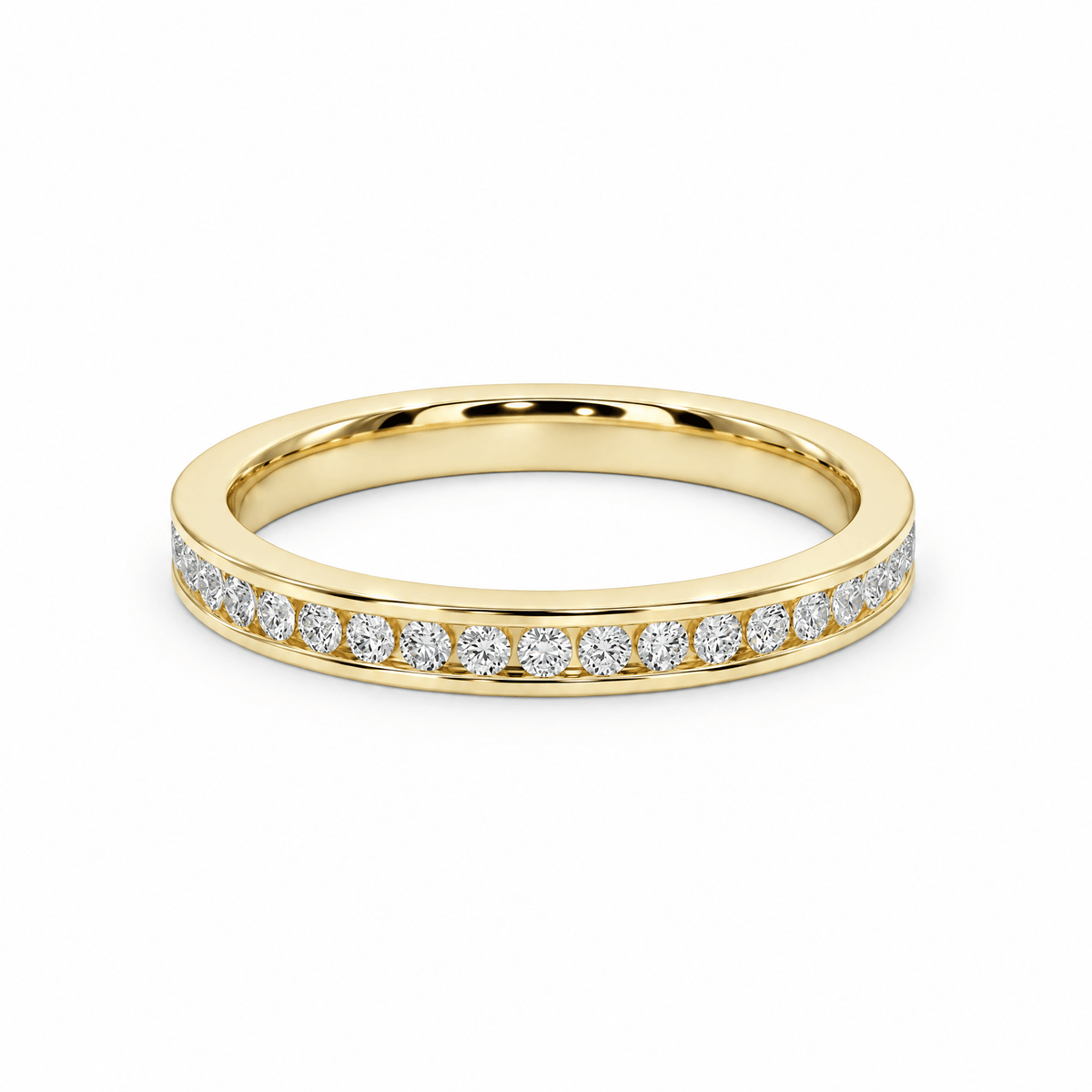 Channel Round 0.30 ctw Diamond Wedding Band in Wedding Bands by 18 KARATS INC.