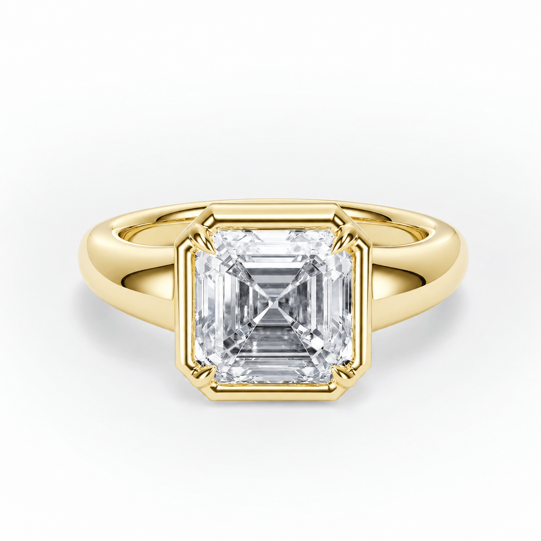 Chunky Asscher Diamond Engagement Ring in Ring by 18 KARATS INC.