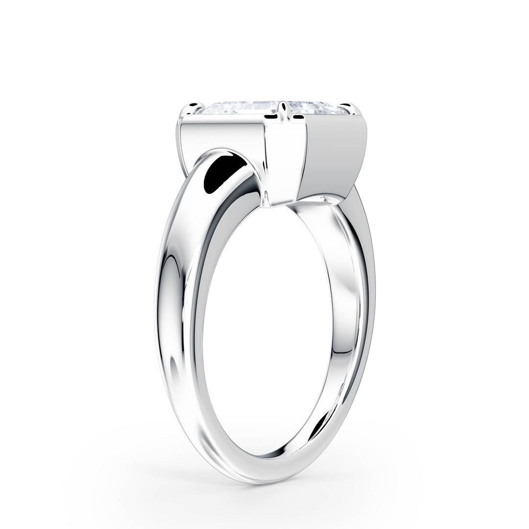 Chunky Asscher Diamond Engagement Ring - R1263 in Ring by 18 KARATS INC.