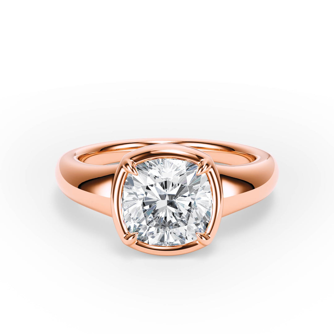 Chunky Cushion Diamond Engagement Ring - R1262 in Ring by 18 KARATS INC.