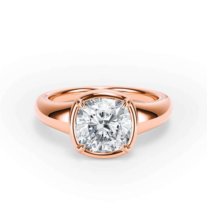 Chunky Cushion Diamond Engagement Ring - R1262 in Ring by 18 KARATS INC.