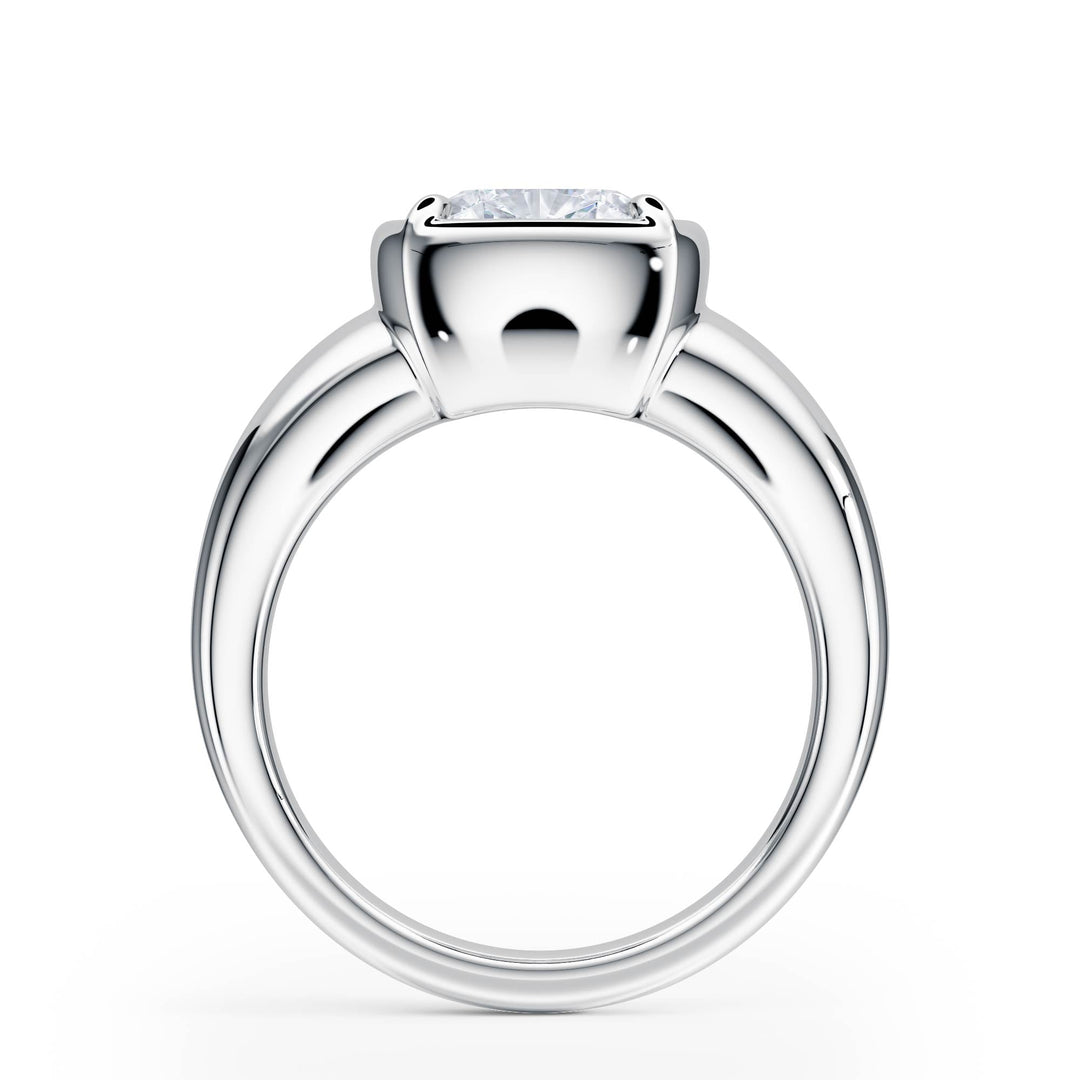 Chunky Cushion Diamond Engagement Ring - R1262 in Ring by 18 KARATS INC.