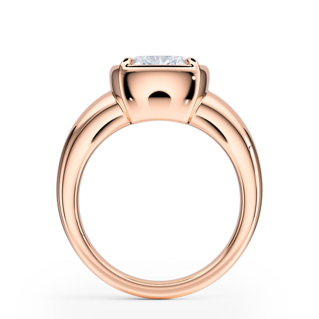 Chunky Cushion Diamond Engagement Ring - R1262 in Ring by 18 KARATS INC.