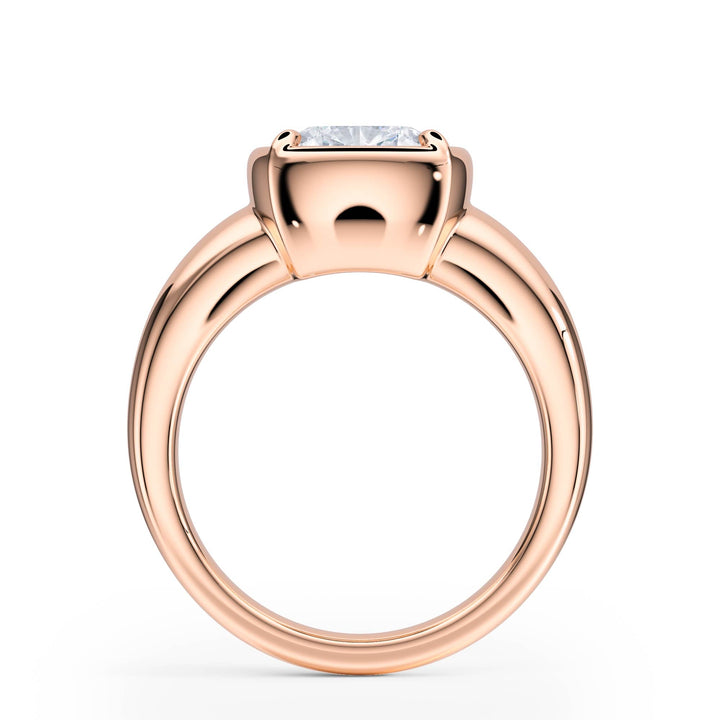 Chunky Cushion Diamond Engagement Ring - R1262 in Ring by 18 KARATS INC.