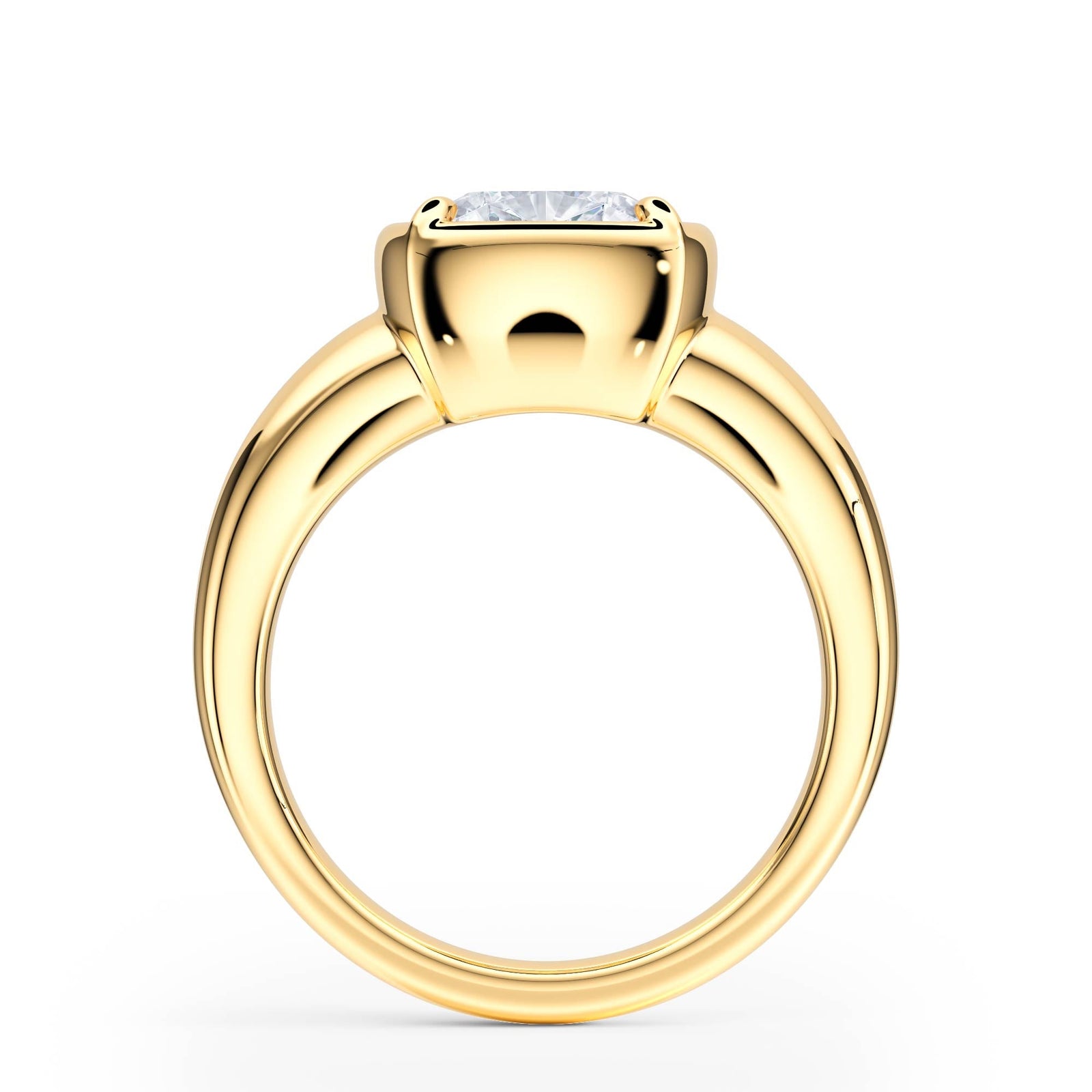 Chunky Cushion Diamond Engagement Ring - R1262 in Ring by 18 KARATS INC.