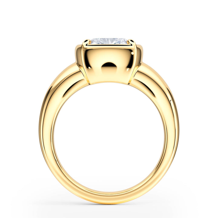 Chunky Cushion Diamond Engagement Ring - R1262 in Ring by 18 KARATS INC.