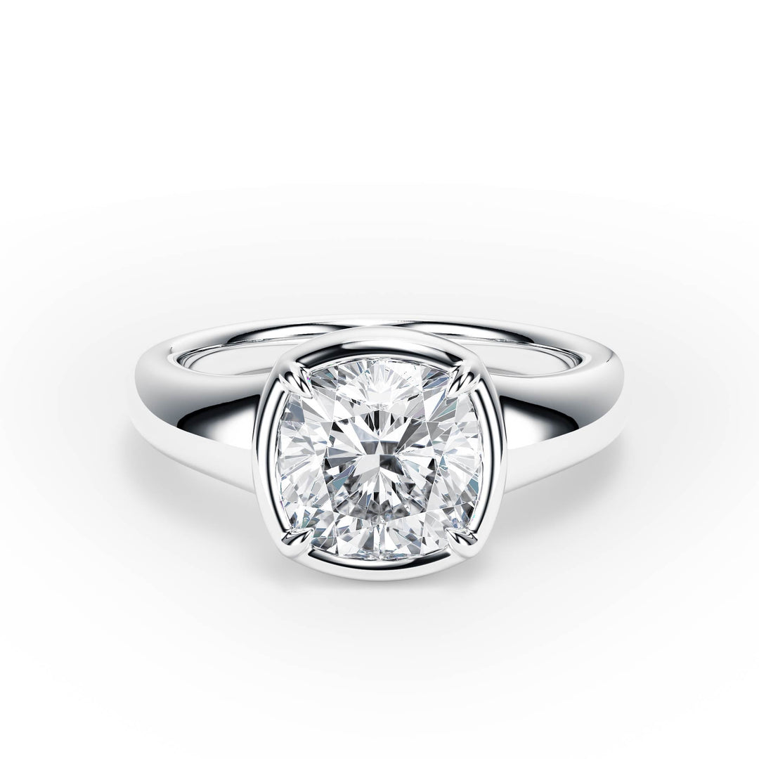 Chunky Cushion Diamond Engagement Ring - R1262 in Ring by 18 KARATS INC.