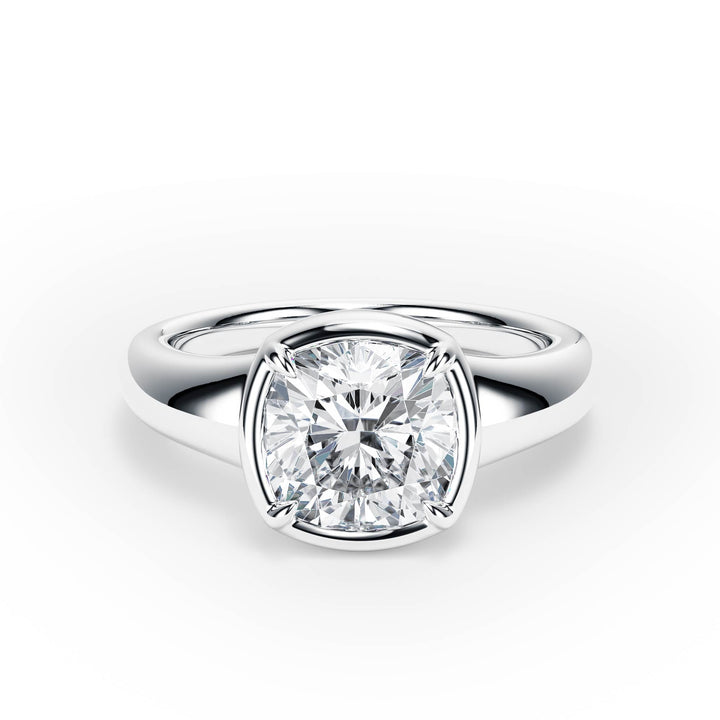 Chunky Cushion Diamond Engagement Ring - R1262 in Ring by 18 KARATS INC.