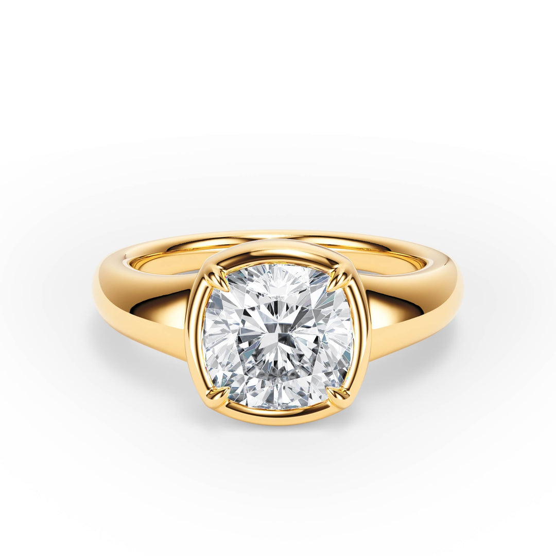 Chunky Cushion Diamond Engagement Ring - R1262 in Ring by 18 KARATS INC.