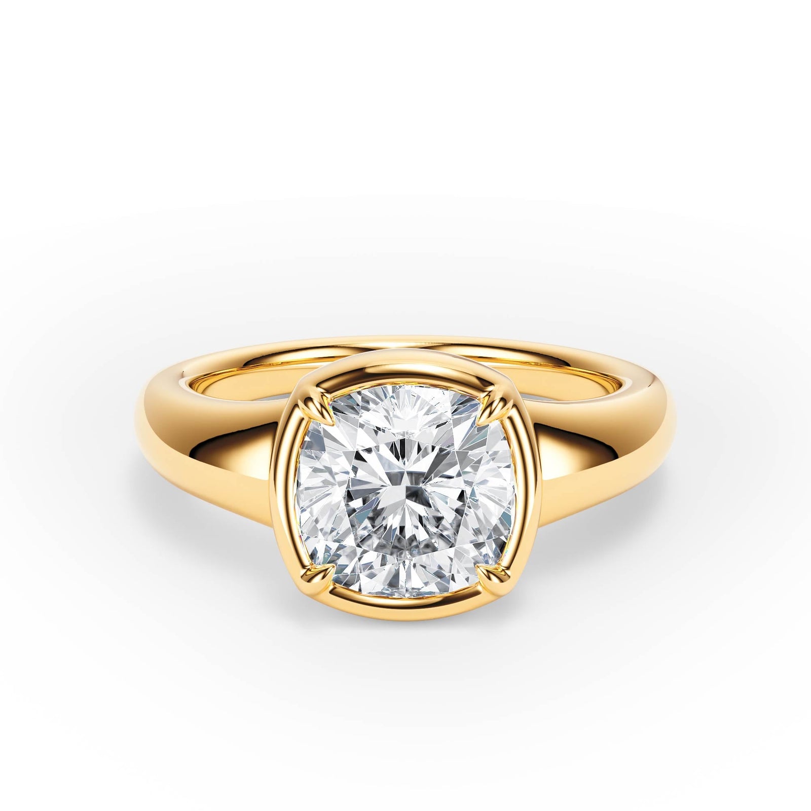 Chunky Cushion Diamond Engagement Ring - R1262 in Ring by 18 KARATS INC.