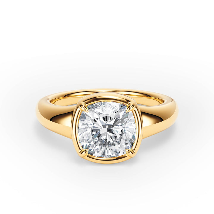 Chunky Cushion Diamond Engagement Ring - R1262 in Ring by 18 KARATS INC.