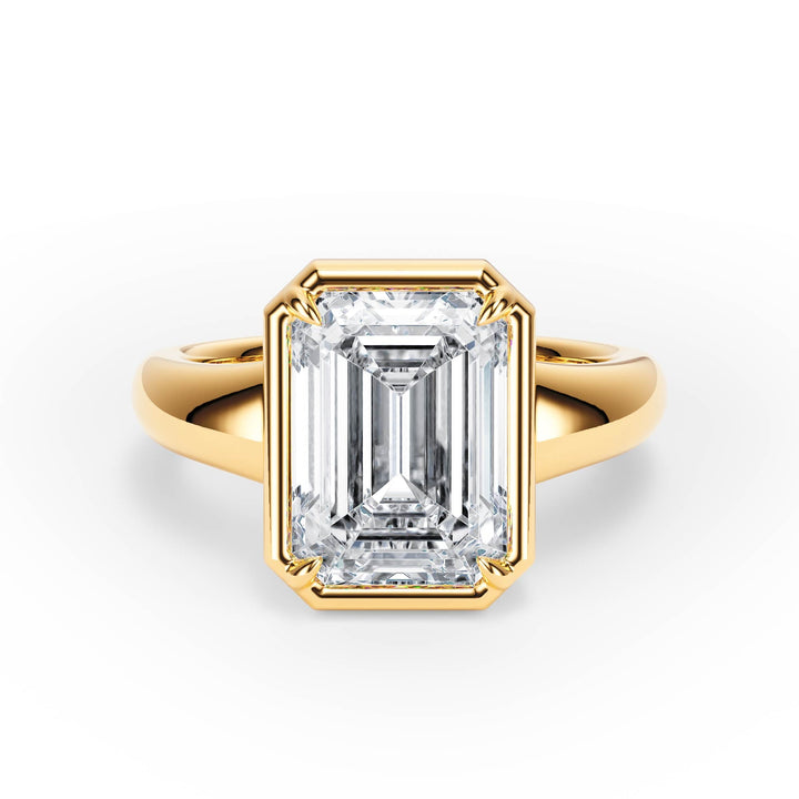 Chunky Emerald Diamond Engagement Ring - R1261 in Ring by 18 KARATS INC.