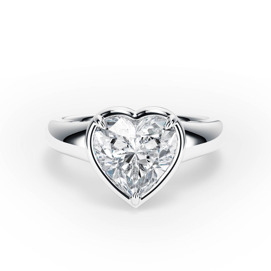 Chunky Heart Diamond Engagement Ring - R1260 in Ring by 18 KARATS INC.