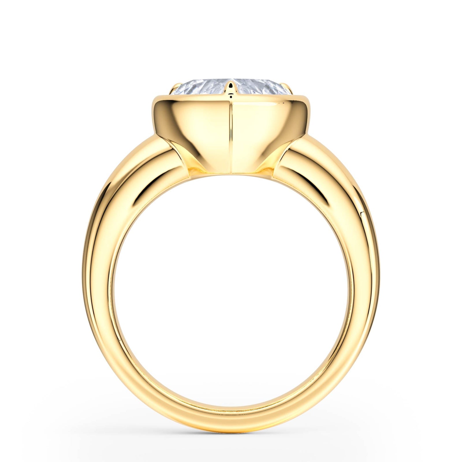 Chunky Heart Diamond Engagement Ring - R1260 in Ring by 18 KARATS INC.