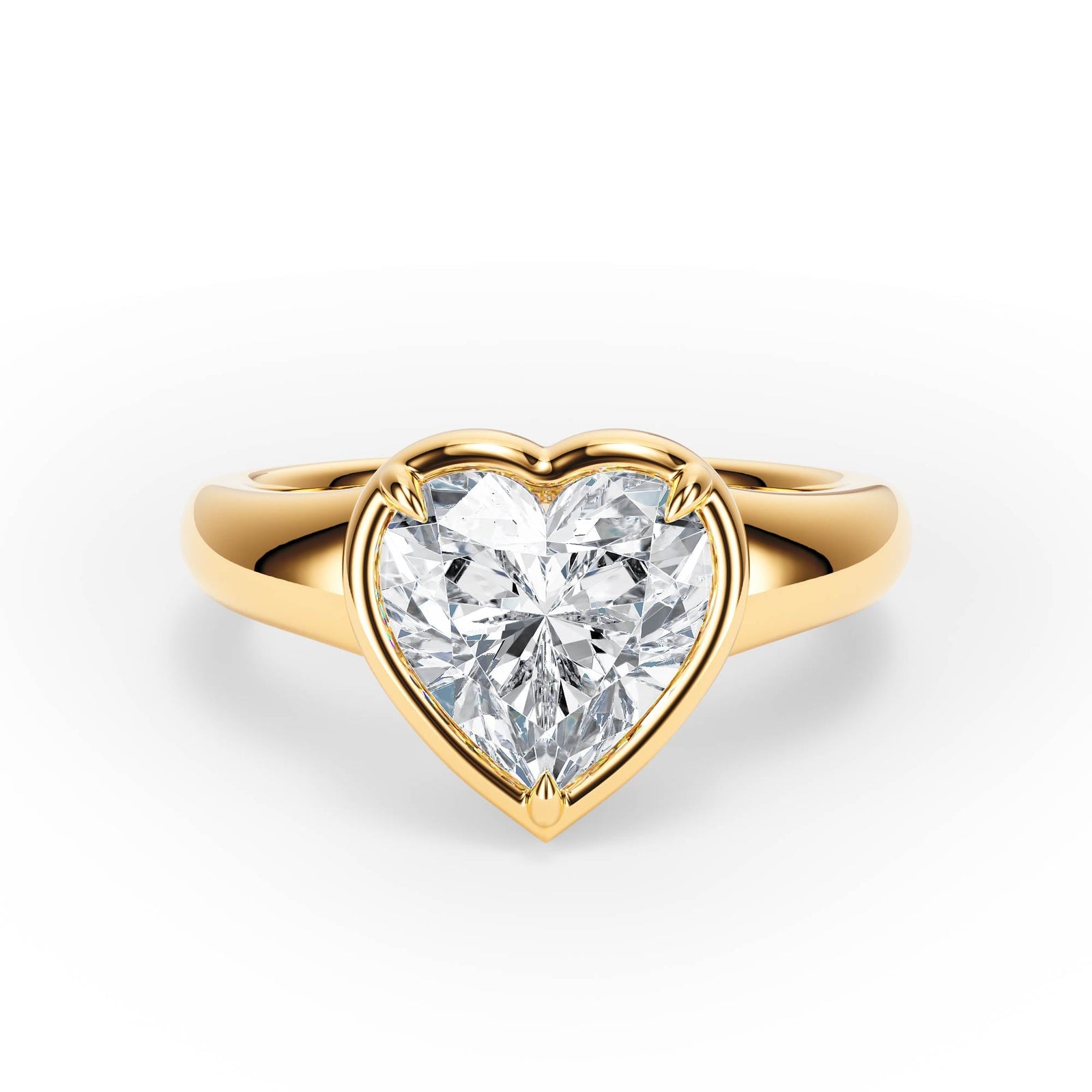 Chunky Heart Diamond Engagement Ring - R1260 in Ring by 18 KARATS INC.