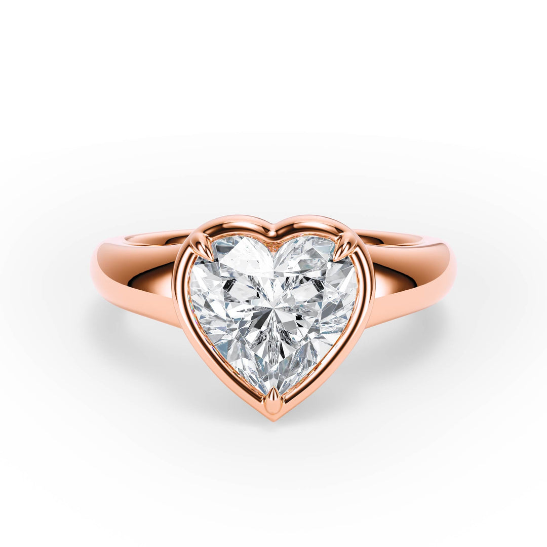 Chunky Heart Diamond Engagement Ring - R1260 in Ring by 18 KARATS INC.