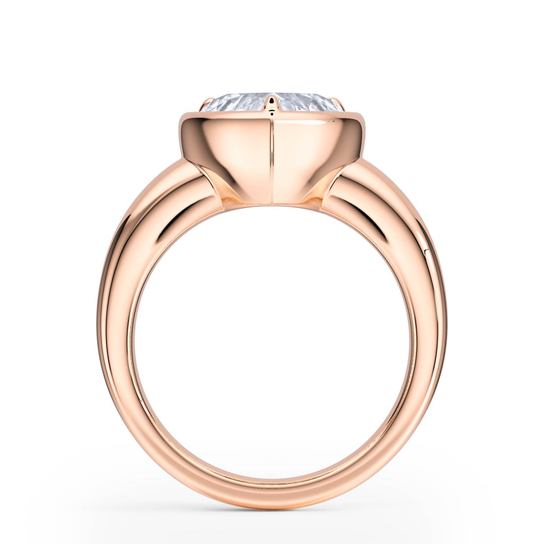 Chunky Heart Diamond Engagement Ring - R1260 in Ring by 18 KARATS INC.