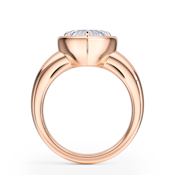 Chunky Heart Diamond Engagement Ring - R1260 in Ring by 18 KARATS INC.