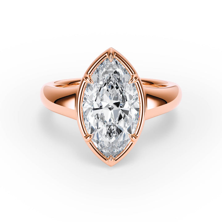 Chunky Marquise Diamond Engagement Ring - R1259 in Ring by 18 KARATS INC.