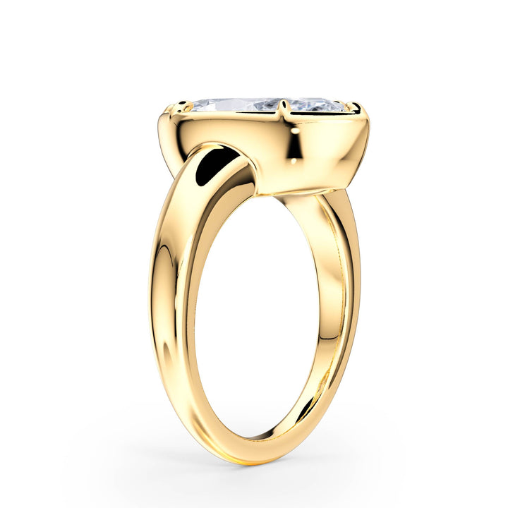 Chunky Marquise Diamond Engagement Ring - R1259 in Ring by 18 KARATS INC.