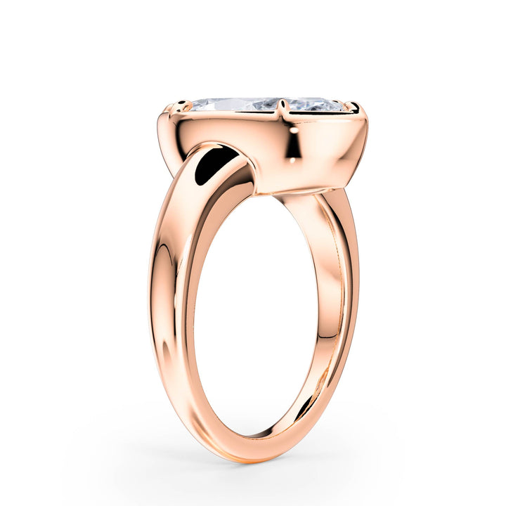 Chunky Marquise Diamond Engagement Ring - R1259 in Ring by 18 KARATS INC.