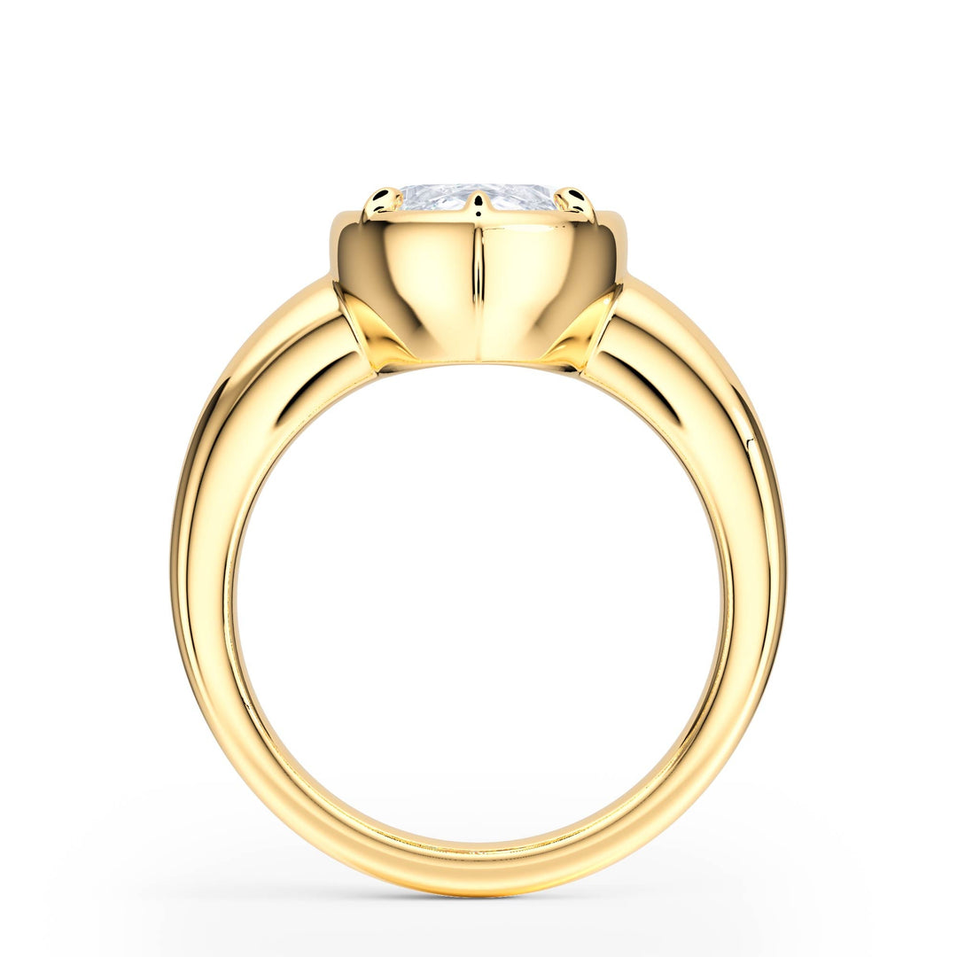 Chunky Marquise Diamond Engagement Ring - R1259 in Ring by 18 KARATS INC.