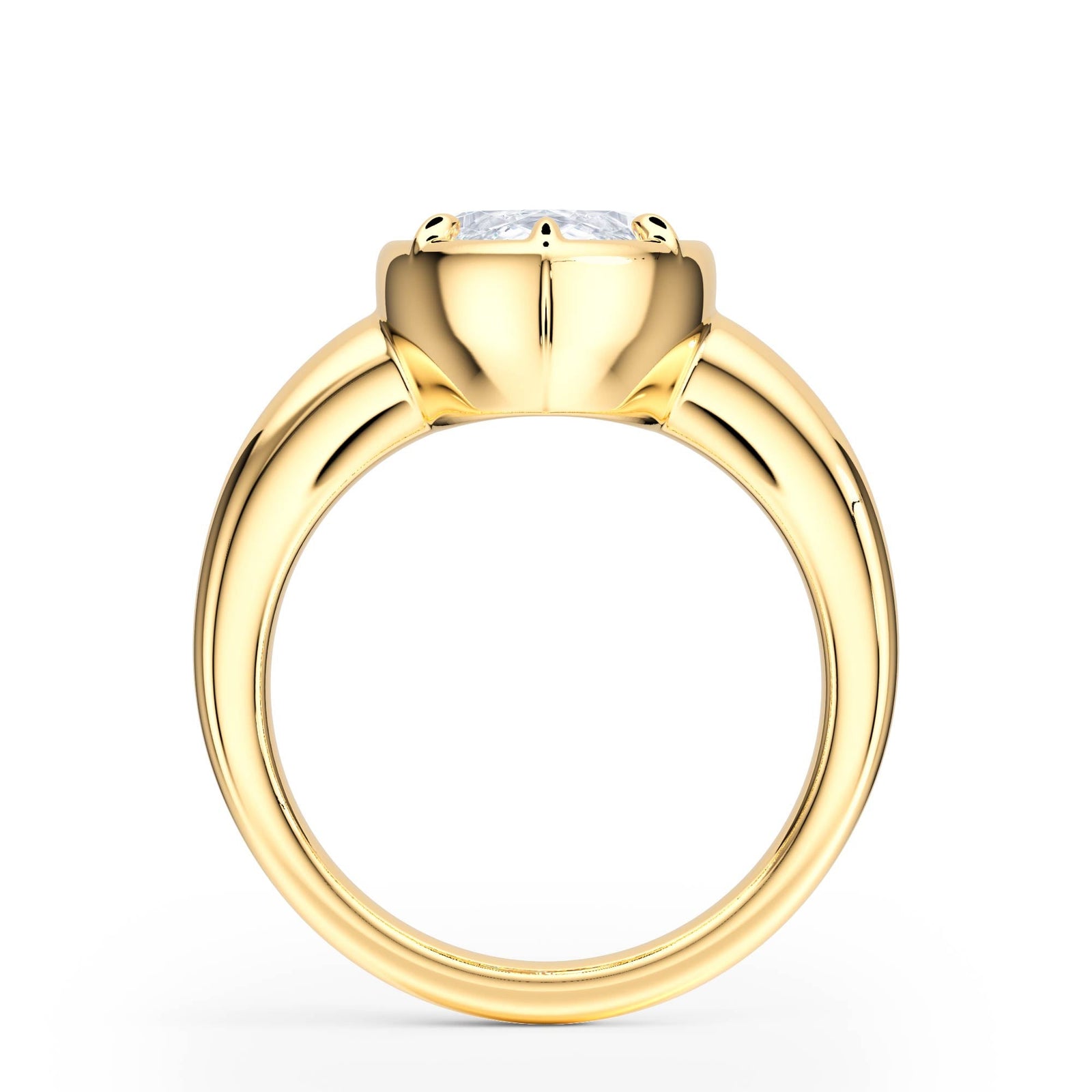 Chunky Marquise Diamond Engagement Ring - R1259 in Ring by 18 KARATS INC.