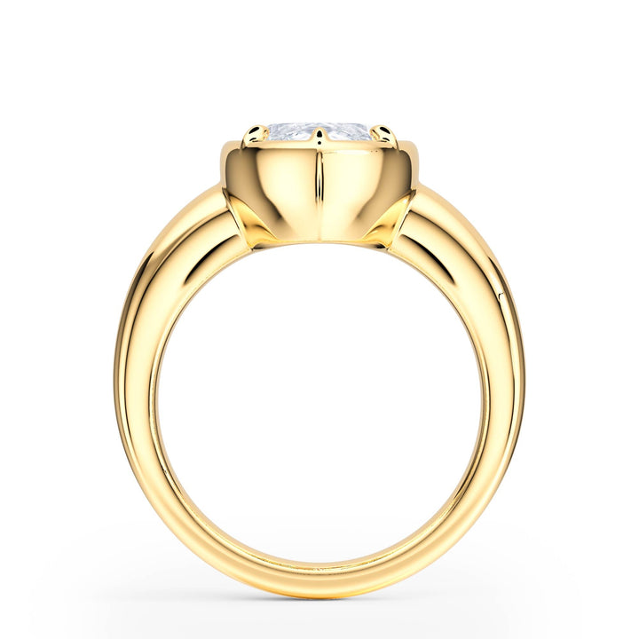 Chunky Marquise Diamond Engagement Ring - R1259 in Ring by 18 KARATS INC.