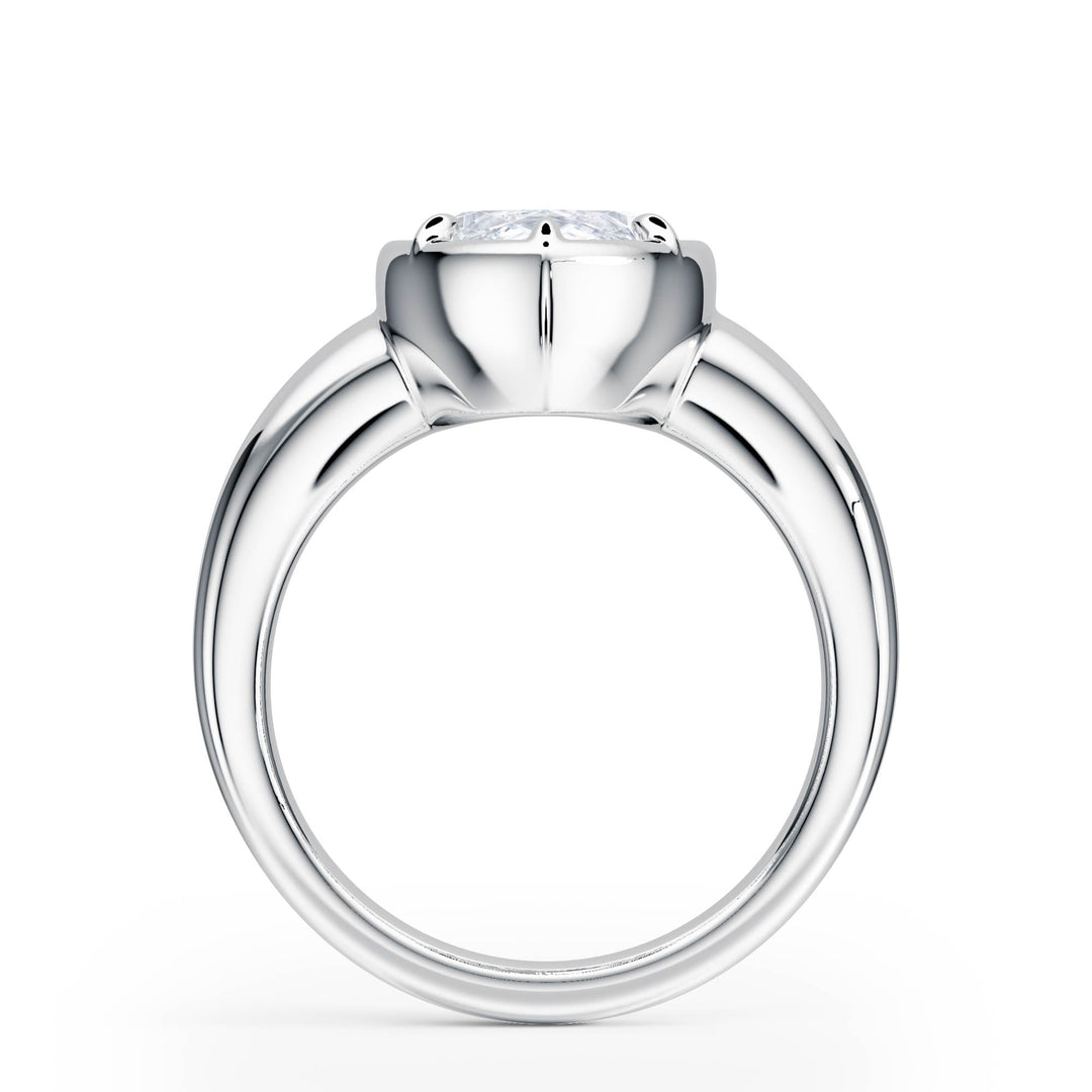 Chunky Marquise Diamond Engagement Ring - R1259 in Ring by 18 KARATS INC.