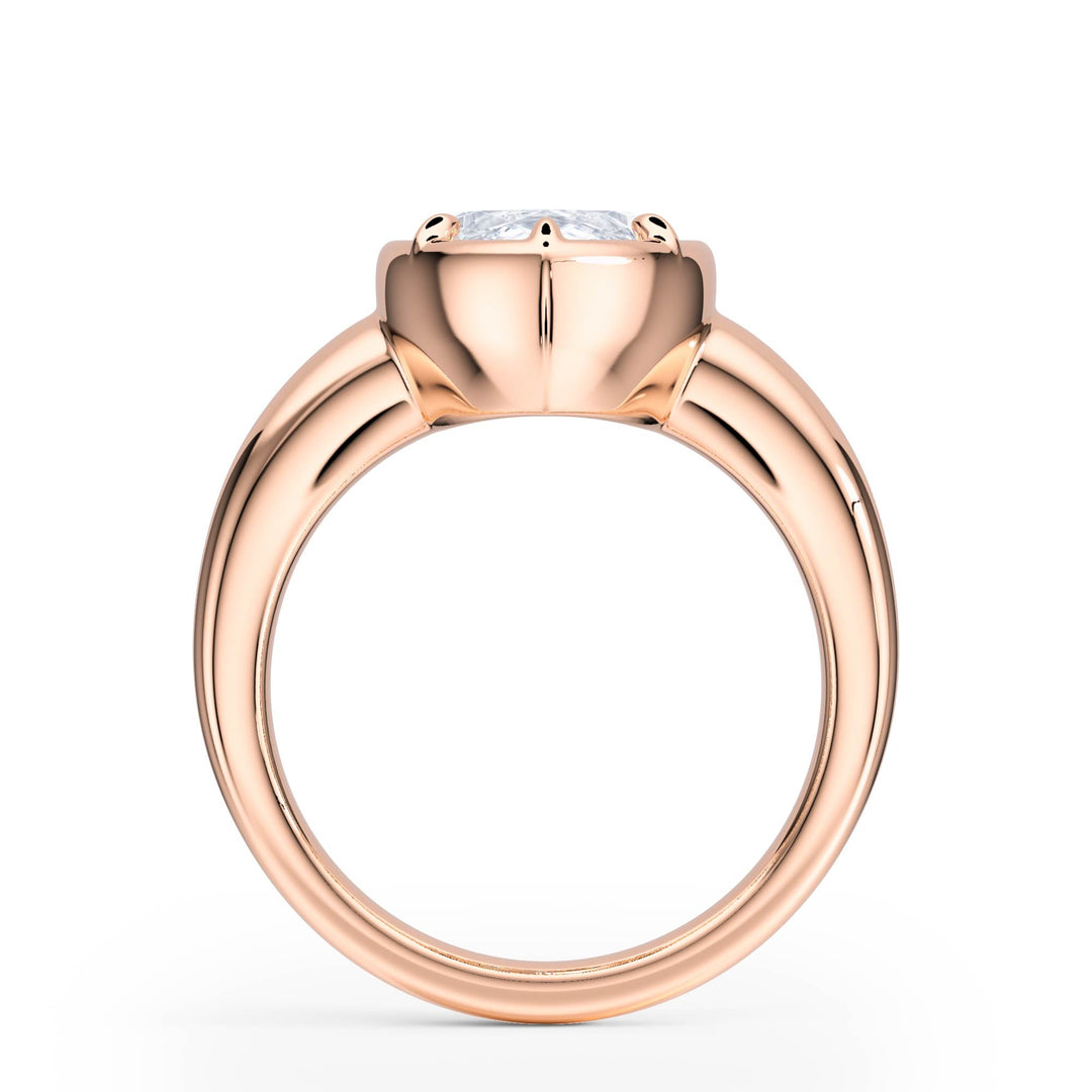 Chunky Marquise Diamond Engagement Ring - R1259 in Ring by 18 KARATS INC.