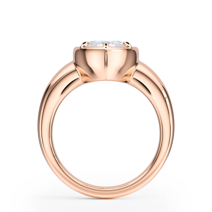 Chunky Marquise Diamond Engagement Ring - R1259 in Ring by 18 KARATS INC.