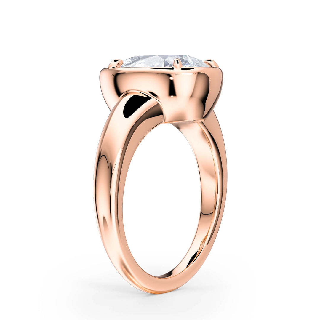 Chunky Pear Diamond Engagement Ring - R1217 in Ring by 18 KARATS INC.