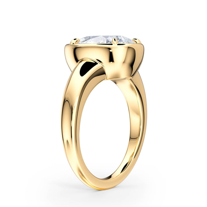 Chunky Pear Diamond Engagement Ring - R1217 in Ring by 18 KARATS INC.