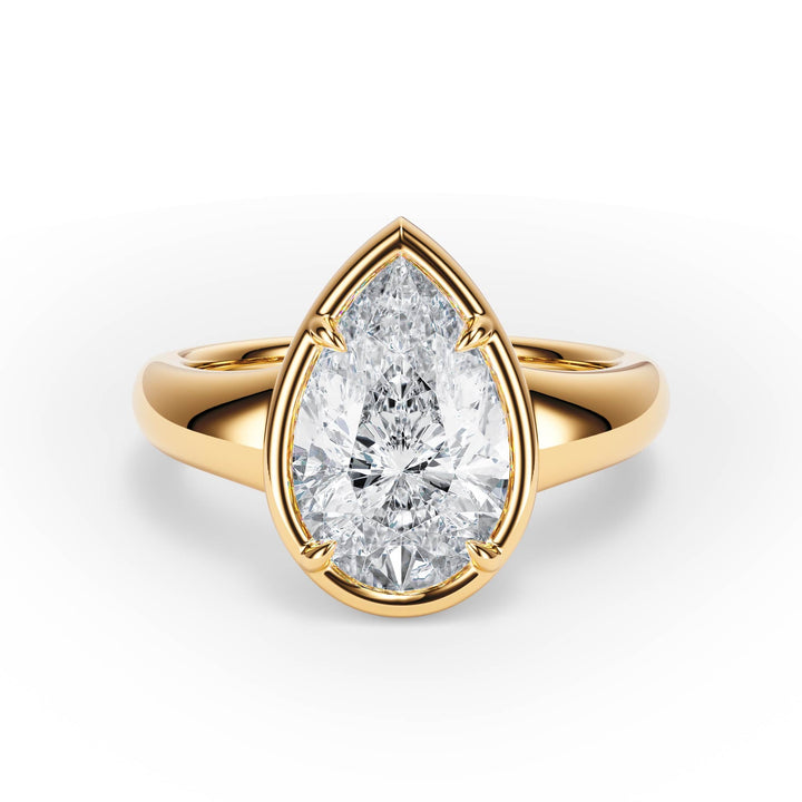 Chunky Pear Diamond Engagement Ring - R1217 in Ring by 18 KARATS INC.