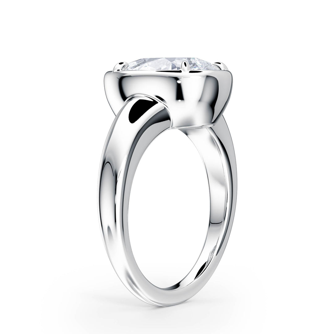 Chunky Pear Diamond Engagement Ring - R1217 in Ring by 18 KARATS INC.