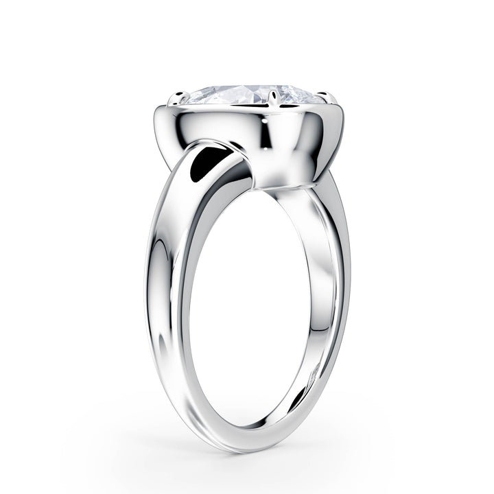 Chunky Pear Diamond Engagement Ring - R1217 in Ring by 18 KARATS INC.