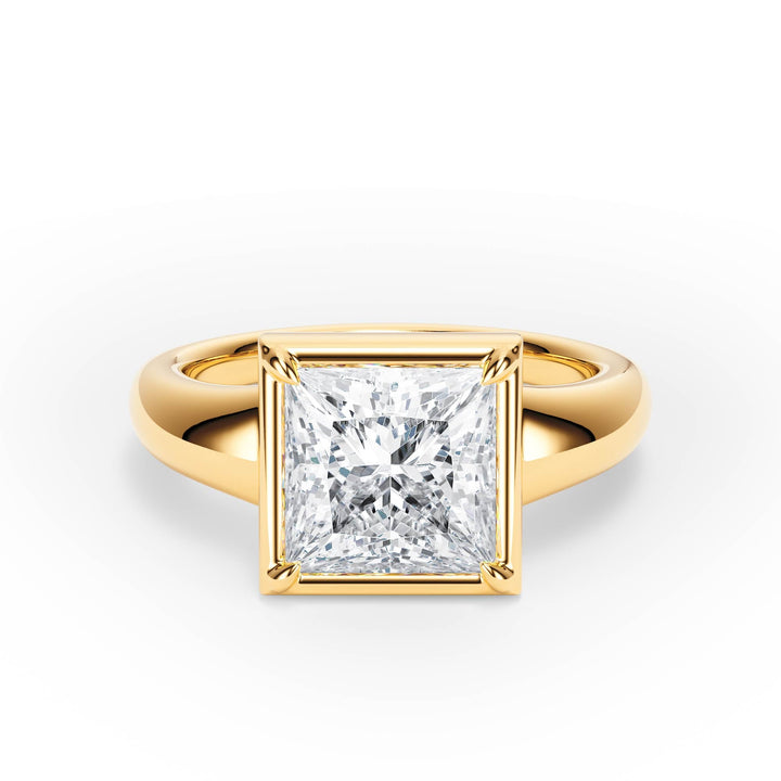 Chunky Princess Diamond Engagement Ring - R1258 in Ring by 18 KARATS INC.