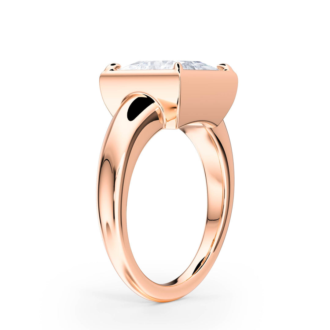 Chunky Princess Diamond Engagement Ring - R1258 in Ring by 18 KARATS INC.