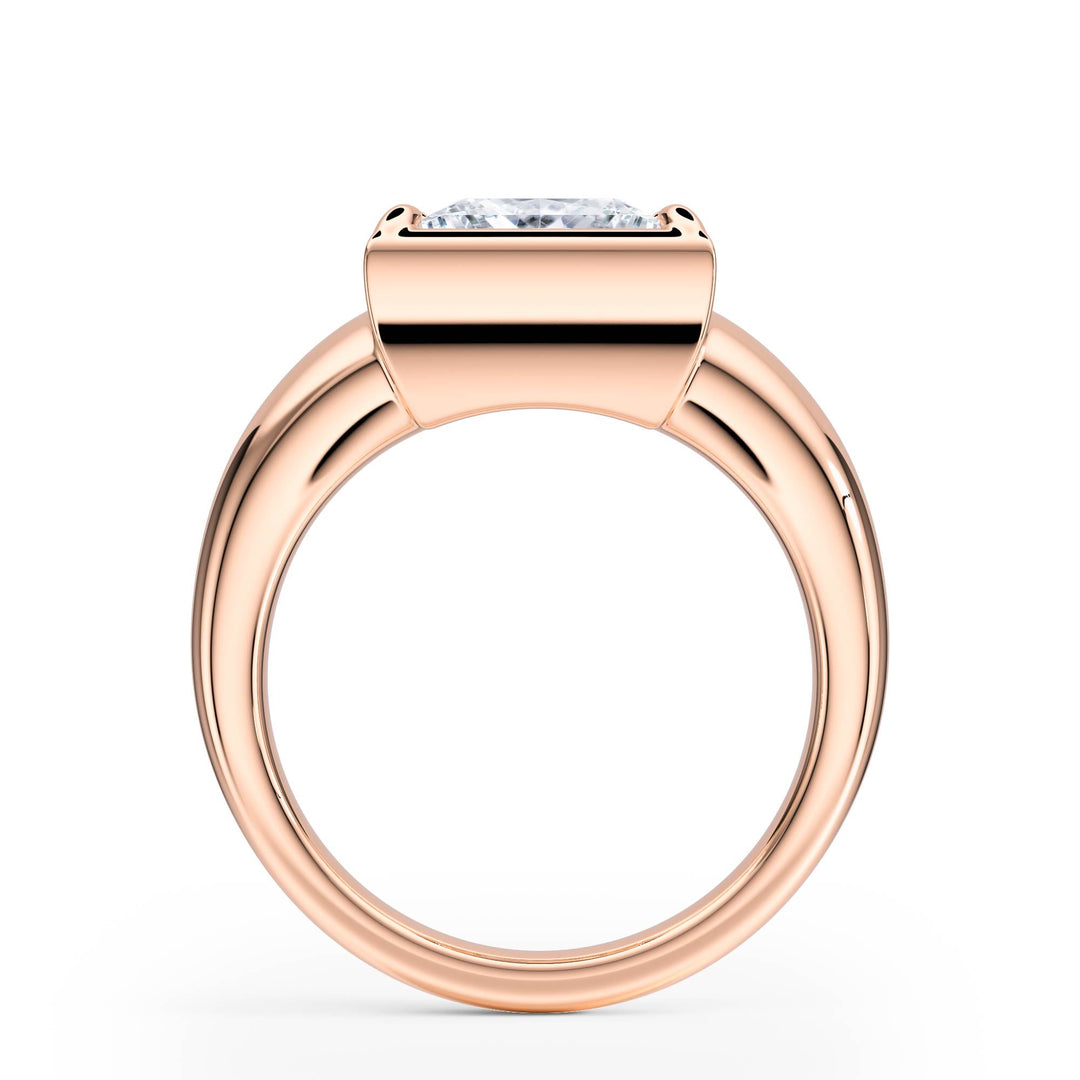 Chunky Princess Diamond Engagement Ring - R1258 in Ring by 18 KARATS INC.