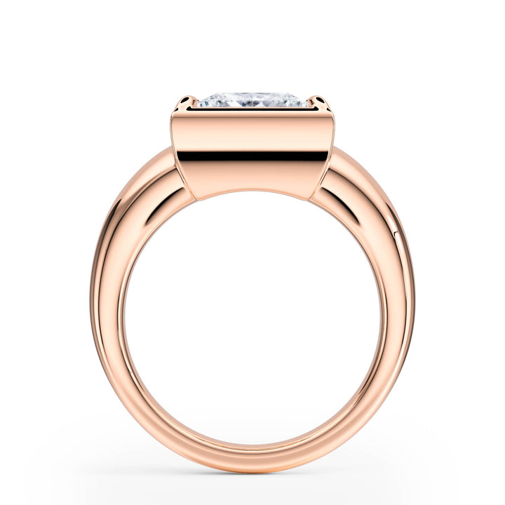 Chunky Princess Diamond Engagement Ring - R1258 in Ring by 18 KARATS INC.