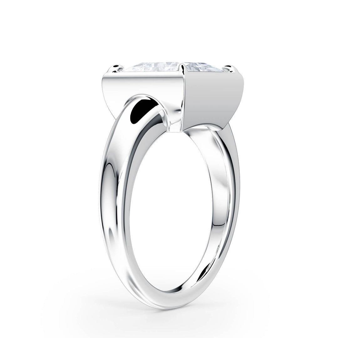Chunky Princess Diamond Engagement Ring - R1258 in Ring by 18 KARATS INC.