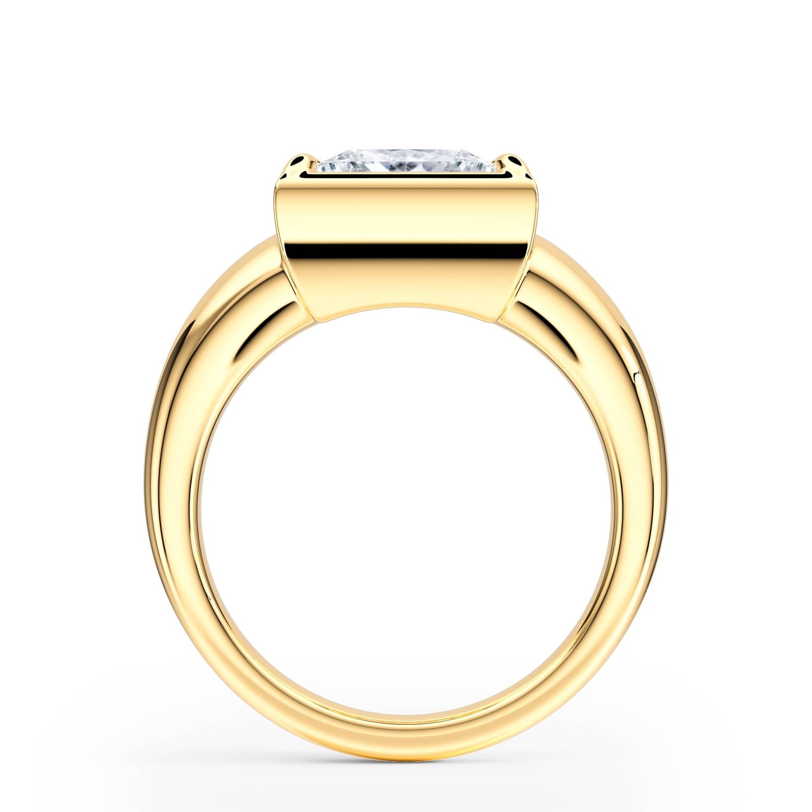 Chunky Princess Diamond Engagement Ring - R1258 in Ring by 18 KARATS INC.