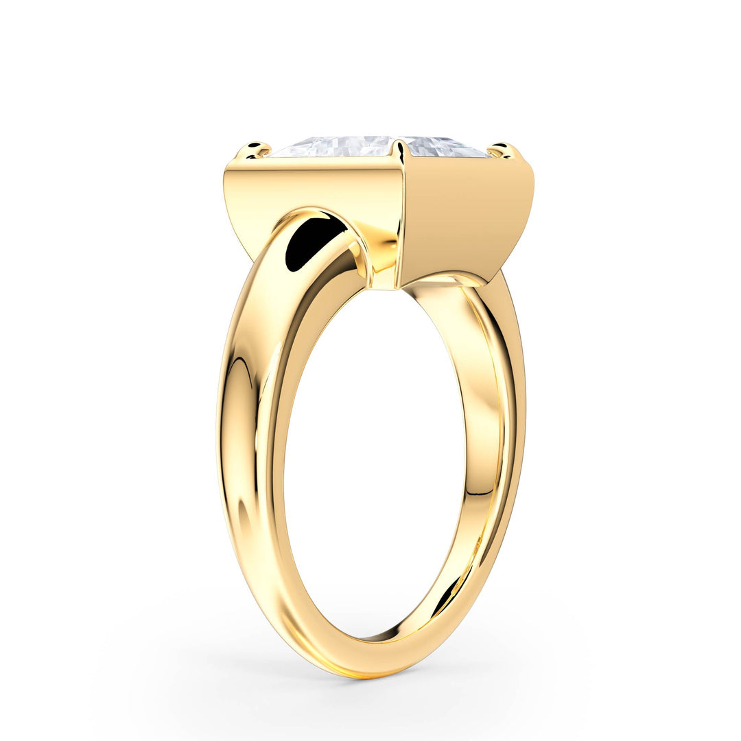 Chunky Princess Diamond Engagement Ring - R1258 in Ring by 18 KARATS INC.