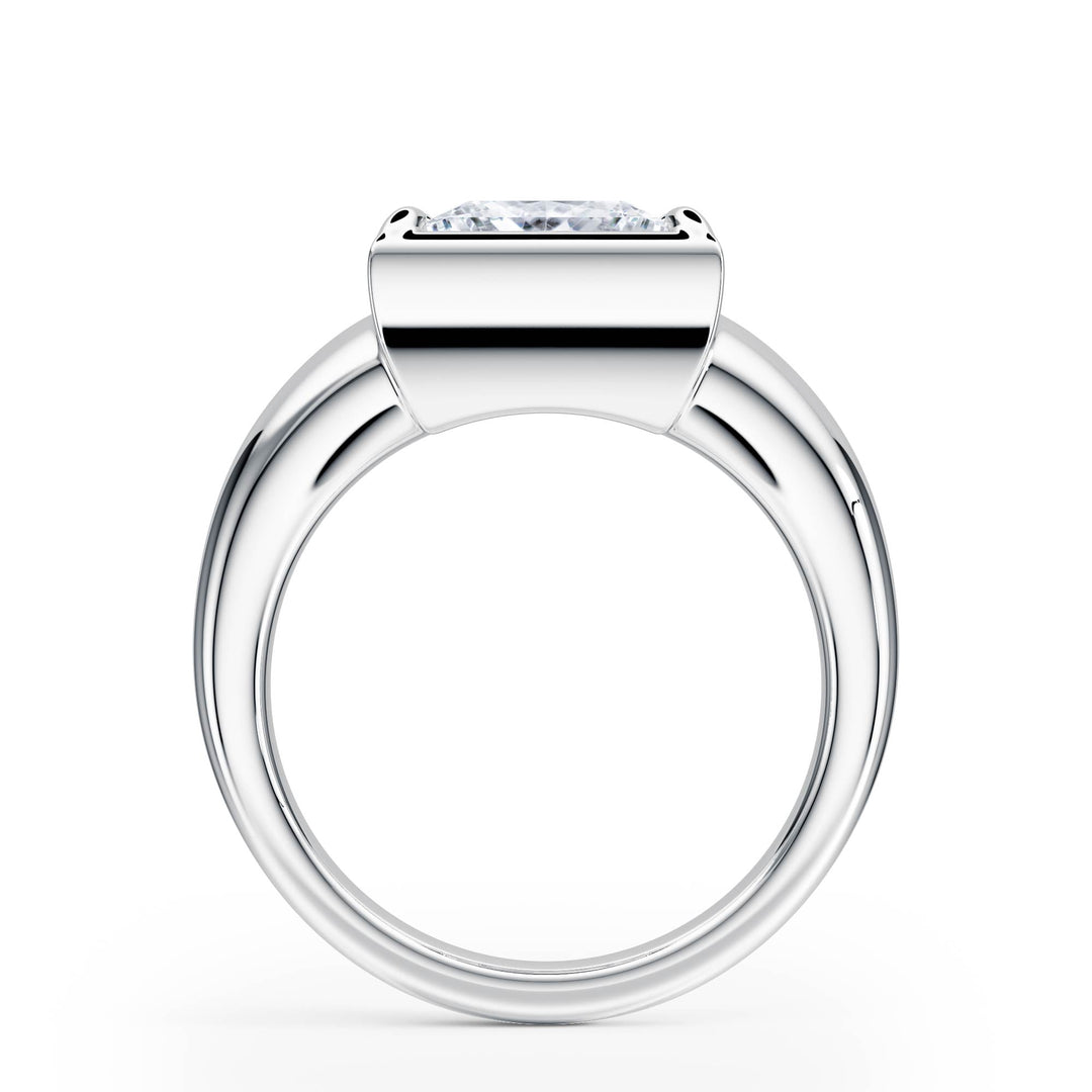 Chunky Princess Diamond Engagement Ring - R1258 in Ring by 18 KARATS INC.