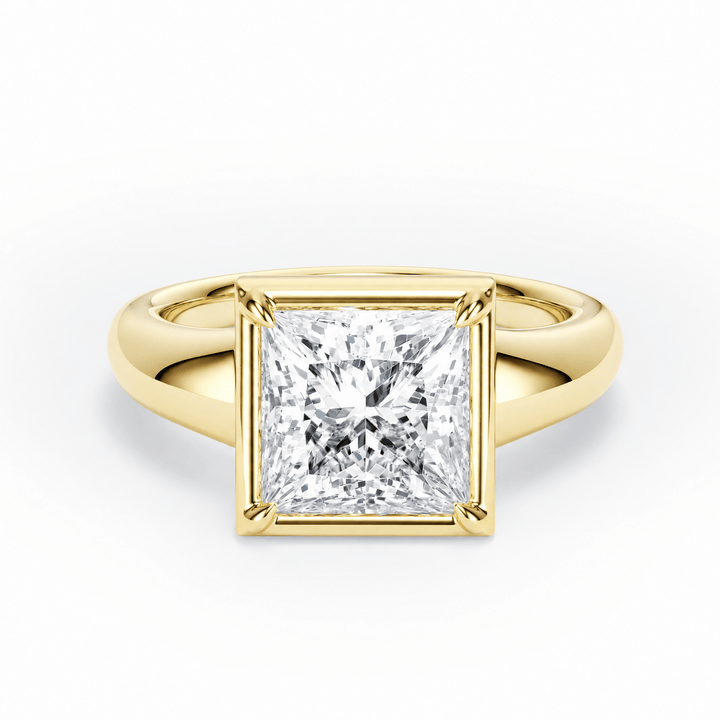 Chunky Princess Lab Diamond Engagement Ring in Ready Rings by 18 KARATS INC.