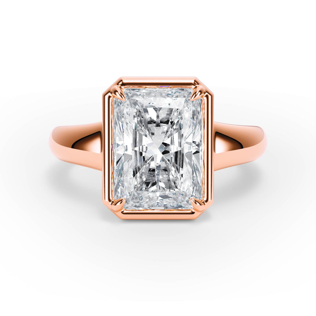 Chunky Radiant Diamond Engagement Ring - R1257 in Ring by 18 KARATS INC.
